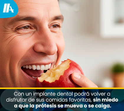 Hombre Muerde una Manzana Gracias a sus Implantes Dentales en Chile